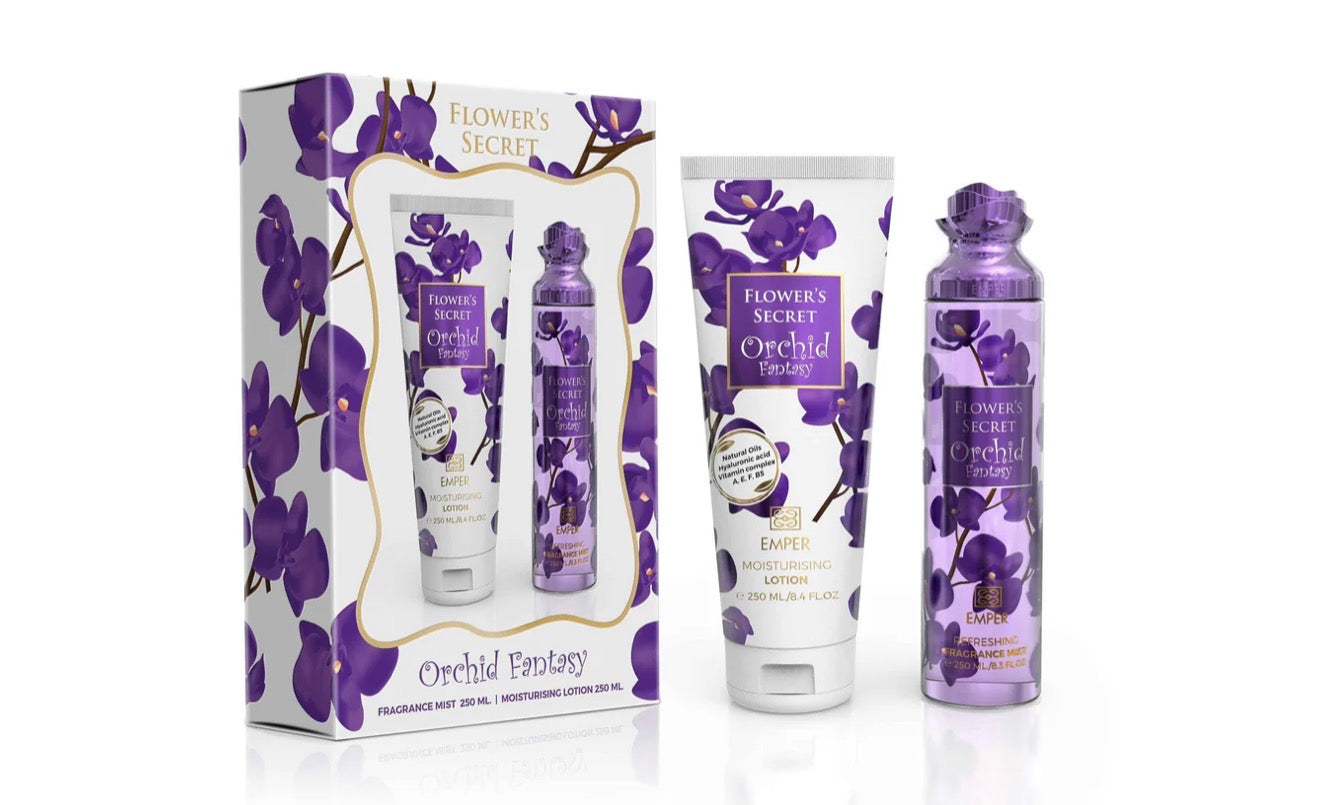 Flower’s Secret Gift Set – Orchid Fantasy (Body lotion + free body mist)
