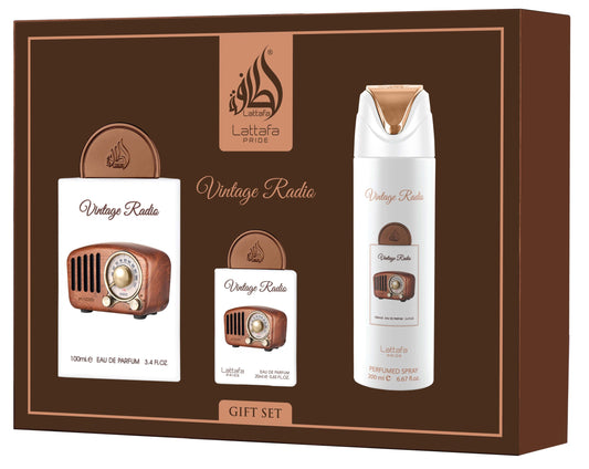 Vintage Radio 3pc Gift Set - Lattafa